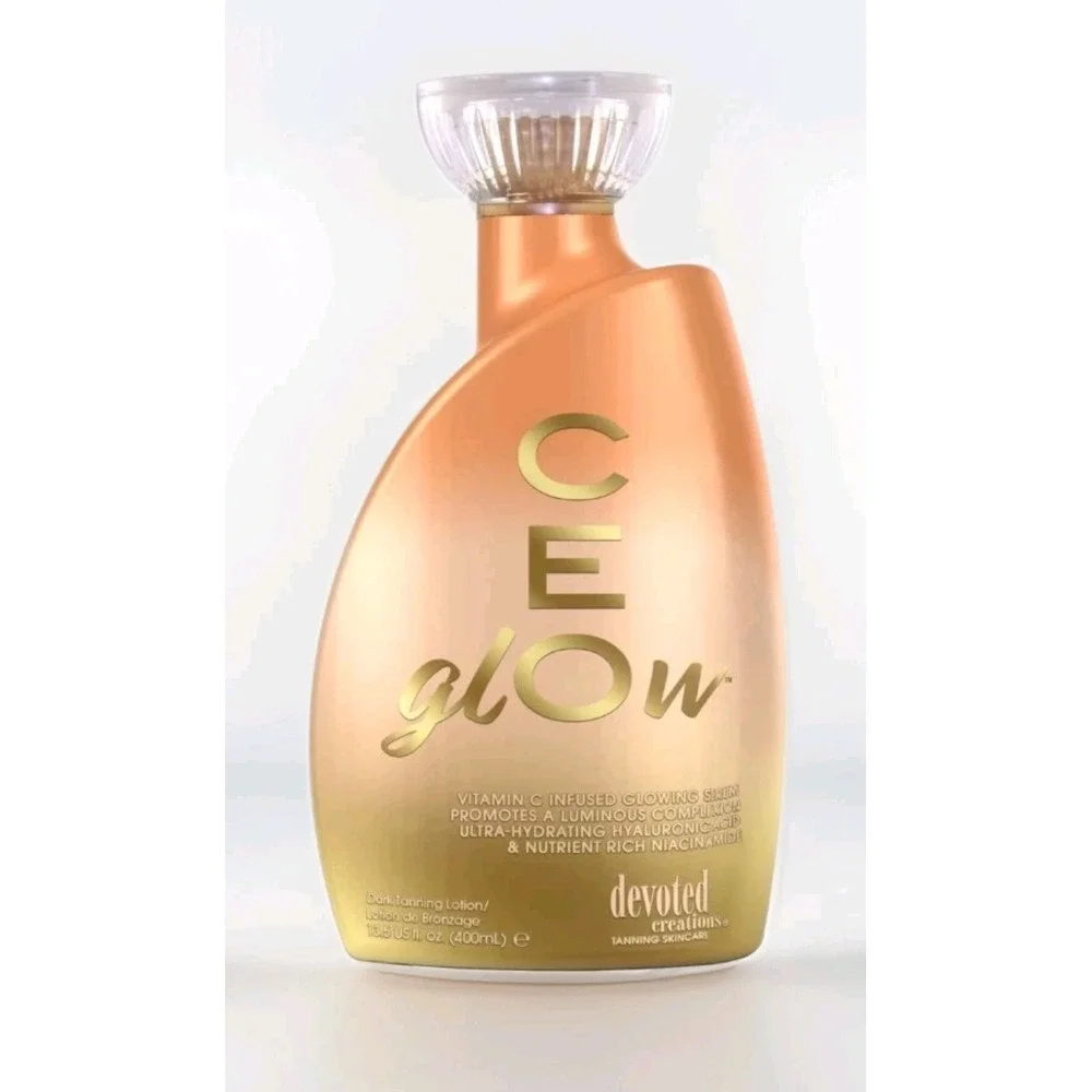 Devoted Creations CEglOw Dark Tanning Bed Lotion Vitamin C Glow Serum 13.5oz NEW